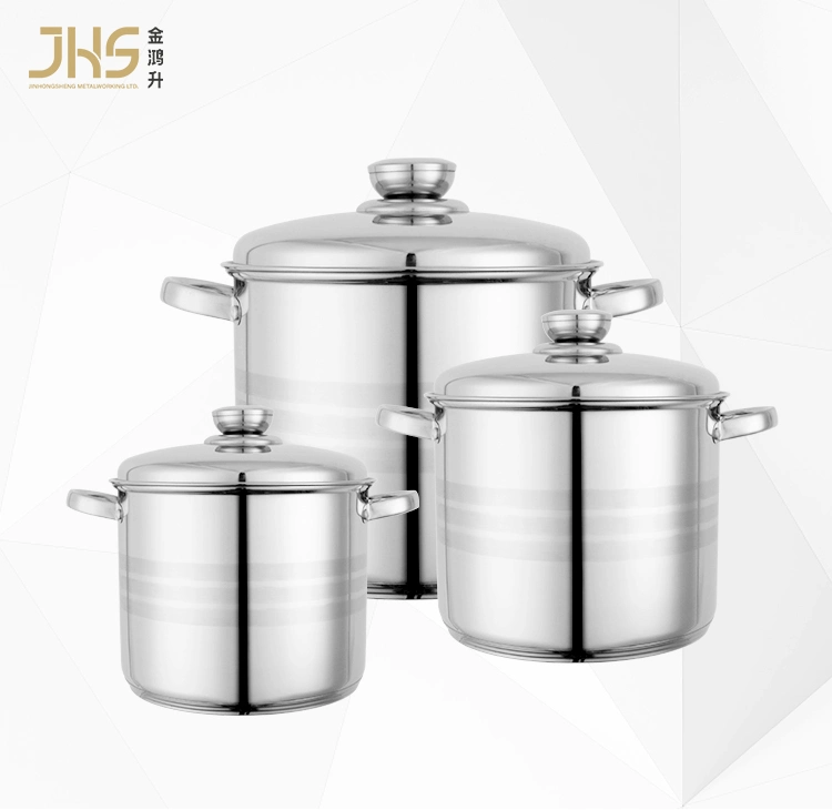 Food Grade Stainless Steel Heavy Duty Induction Stock Pot, Stew Pot, Simmering Pot, Soup Pot, Dishwasher Safe